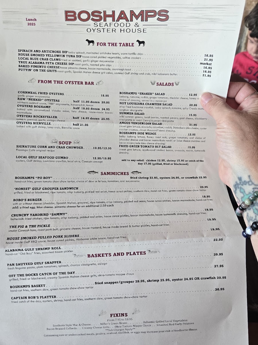 Boshamps Seafood and Oyster House Menu - Image 2