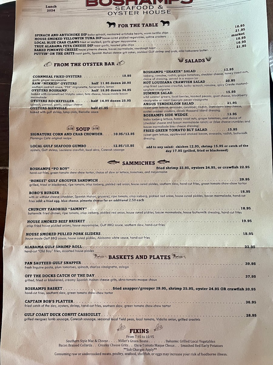 Boshamps Seafood and Oyster House Menu - Image 4