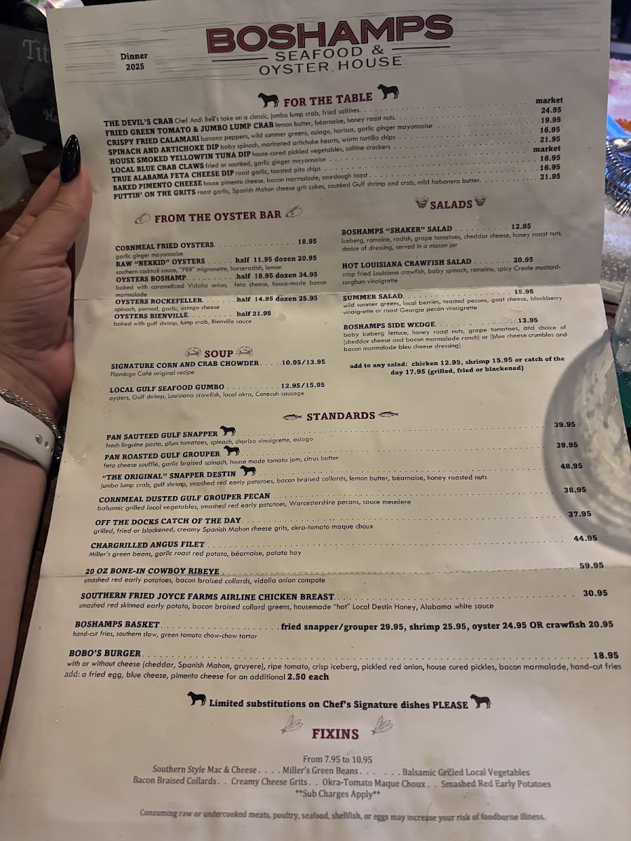 Boshamps Seafood and Oyster House Menu - Image 5